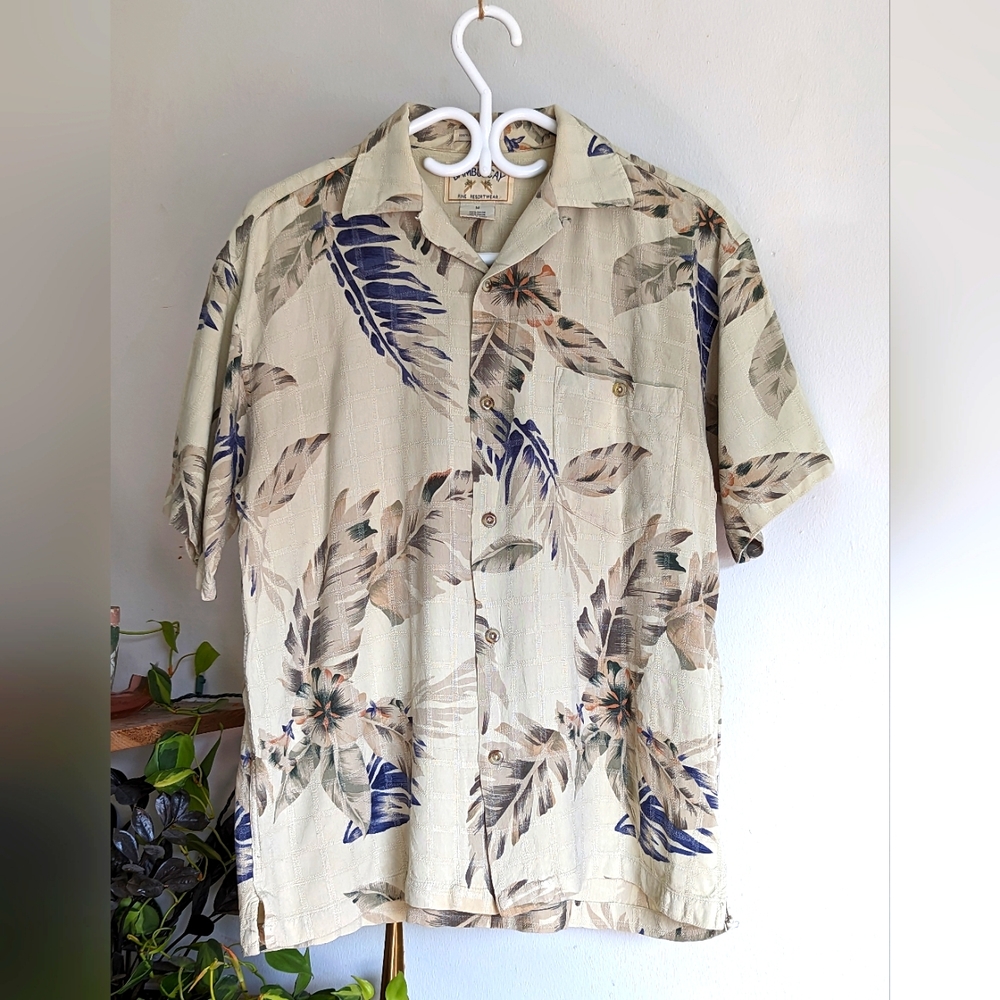 Tropical Printed Button Up Shirt
